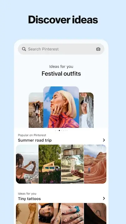 Pinterest MOD APK 5Play